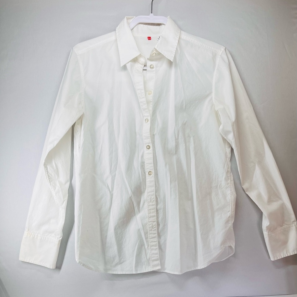 Uniqlo White Button Down Shirt for Women